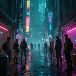 photo environement cyberpunk coridor : 4, 4 k rtx hdr volume light concept studio matte painting environement digital illustration style cyberpunk 2 0 7 7 artstation artur tarnowski, mihai muscan, marcin tomalak, marta leydy, marcin stepien, charlotte hughes, zuzanna dabrowa neon bioluminiscence