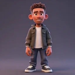 3 d model of tyler the creator, in the style of pixar animation, octane render, ultra detailed, 3 d character model