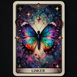 portrait of one beautiful gothic fairy butterfly symbol, dark fantasy tarot card, perfect symmetry, colorful, dreamlike, brian froud, 8 k, trending on artstation, artgerm, modern,