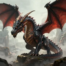 epic dragon, digital art
