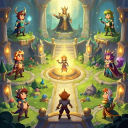 photo cartoon illustration comic manga painting of tribunal environement : 6 fantasy environement, digital painting, volumetric lighting by feng zhu, 3 d alejandro alvarez alena aenami artworks in 4 k beeple, by thomas kinkade hearstone league of legends dofus overwatch