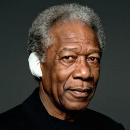 self - portrait of morgan freeman with bandaged ear, film noir, vincent van gogh, sketch, insanely detailed and intricate, hypermaximalist, elegant, ornate, hyper realistic, super detailed