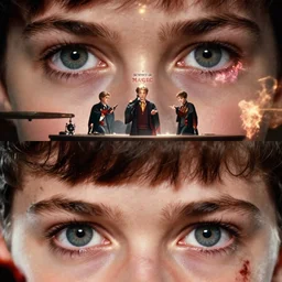sharp, highly detailed, high quality frame from a 2 0 2 0 sci fi color movie, set in 1 9 5 5 in an alternate universe, mid distant shot of three students practicing magic, at the'school of science and magic ', good cinematic lighting, in focus, detailed eyes, realistic faces and details, award winning lighting