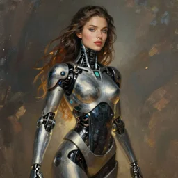 the woman of my dreams is a cyborg assassin supermodel : : illustrated by artgerm, karol bak, android jones, nychos