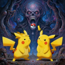 donald trump throwing a pokeball at a pokemon, cosmic horror painting, elegant intricate digital painting artstation concept art by mark brooks and brad kunkle detailed