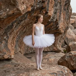 the rock wearing a tutu, photorealistic, 8k, portait
