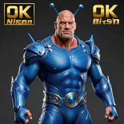 blue dave bautista with antennas. fantasy magic style. highly detailed 8 k. intricate. nikon d 8 5 0. award winning photography.