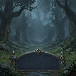 rain, in concept art of main menu loading screen background. for russian mmorpg by katauri, artstation, behance, style of hearthstone