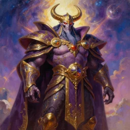A cyborg Mewtwo as the ultimate tyrant emperor of the universe. Realistic sci-fi concept. Trending on ArtStation. A vibrant digital oil painting. A highly detailed fantasy character illustration by Wayne Reynolds and Charles Monet and Gustave Dore and Carl Critchlow and Bram Sels