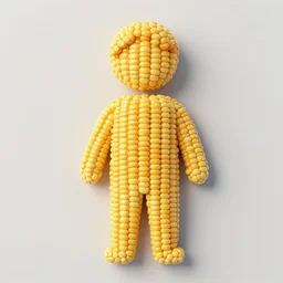 A man made of corn