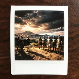 polaroid of ancient roman soliders by Tarkovsky