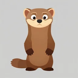flat 2 d : : beautiful marten character : : head torso legs feet : : lorax movie : : artstation