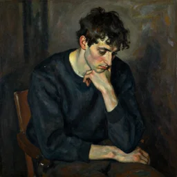 memory of good old times, melancholic, detailed, cinematic, dramatic lighting, by lucian freud