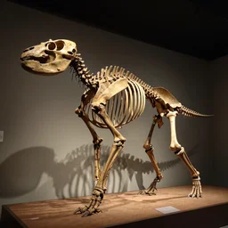 quetzalcoatlus fossil skeleton. museum exhibit, oxford, studio lighting