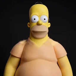 studio portrait of man, 4 0 years, bald, obese, unshaven, homer simpson lookalike, looks like a real life version of homer simpson, soft light, black background, fine skin details, award winning photo by annie leibovitz