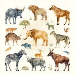 Animal kingdom, abstract art, trending on art station, 8k
