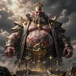 very very massively giant morbidly obese evil baron vladimir harkonnen, unreal engine, artstation