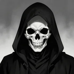 grim reaper by takeshi obata, centered, skull face, trending artstation and cgsociety