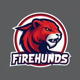 professional logo, for a sports team, firehounds