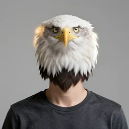 man with head like a bald eagle