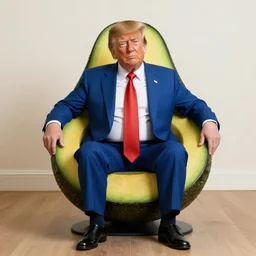 donald trump as an avocado chair