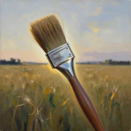 brush strokes, a field, elegant, surrealism, rimming light