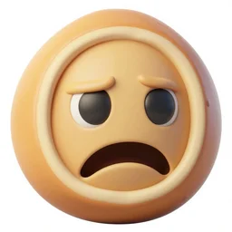 a large nut with two eyes and a mouth looks with condemnation, colourful