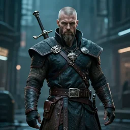 photograph of a cyberpunk viking extremely detailed. dslr. 8 5 mm.