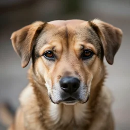 portrait of a dog, natural light, sharp, detailed face, photo