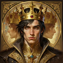 symmetry!! portrait of crowned! borderlands 3 ( male ) psycho, ( piercings ), intricate, elegant, highly detailed, digital painting, artstation, concept art, smooth, sharp focus, illustration, art by artgerm and greg rutkowski and alphonse mucha, 8 k