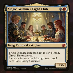 magic the gathering fight club, magnificent, close up, details, sharp focus, elegant, highly detailed, illustration, by Jordan Grimmer and greg rutkowski and PiNe and Imoko and wlop and maya takamura, intricate, beautiful, Trending artstation, pixiv, digital Art.