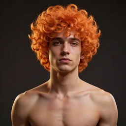 glowwave portrait of curly orange hair man from league of legends, au naturel, hyper detailed, digital art, trending in artstation, cinematic lighting, studio quality, smooth render, unreal engine 5 rendered, octane rendered, art style by klimt and nixeu and ian sprigger and wlop and krenz cushart.