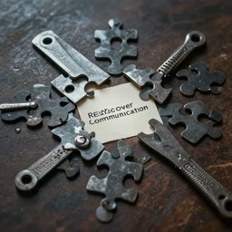 to bring the pieces back together, rediscover communication,, tool, trending on artstation, cinematic