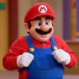 film still of danny devito as mario in super mario bros movie, 4 k