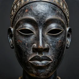 A extremely ultra highly detailed majestic hi-res beautiful immaculate head and shoulders award winning painting stunning masterpiece of the face of a ultra highly detailed strong black ultra detailed African mask portrait by Jean-Michel Basquiat, 8k, high textures, ultra hyper sharp, insanely detailed and intricate, super detailed, 8k HDR ultra high quality