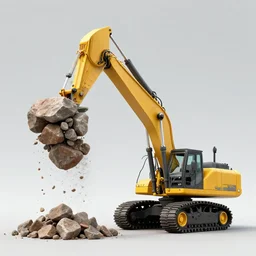 Bagger 288 throwing boulders like a trebuchet.