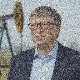Bill Gates with an earring, oil portrait