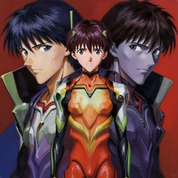 still from Studio Khara movie Evangelion,  Shinji Higuchi and Tomoki Kyoda,portait of Dante from devil may Cry, symetrical face,digital oil painting