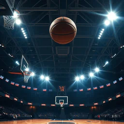 basketball floodlight nba court, ultra detailed, super realistic gritty,, photorealistic, sharp focus, wide shot