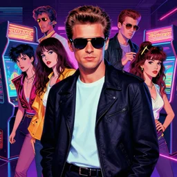 portrait of synthwave 8 0 s handsome confident jacques chirac wearing sunglasses, retrowave, arcade, digital art, greg rutkowski, loish, rhads, beeple, makoto shinkai and lois van baarle, frank miller, ilya kuvshinov, rossdraws, tom bagshaw, glamour pose, alphonse mucha, - h 6 4 0