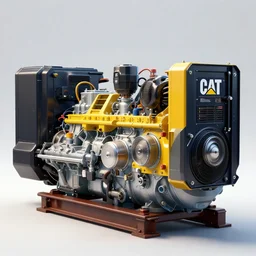 highly detailed 2 mw cat diesel generator, concept art, character art, studio lightning, bright colors, intricate, masterpiece, photorealistic, hyperrealistic, sharp focus, high contrast, artstation hq, deviantart trending, 4 k uhd, unreal engine 5