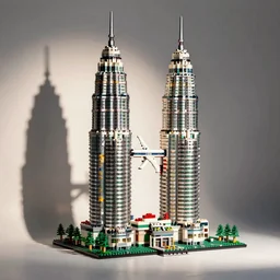 twin towers lego set with plane