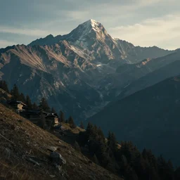 mountain concept art, beautiful, cinematic, cinematic lighting