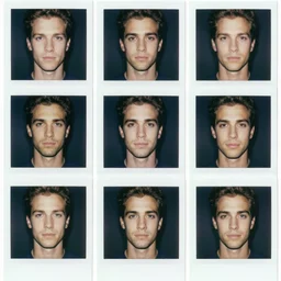 Polaroid photographs done of the same person for over 25 years, polaroid, portrait, photograph, realistic, hyperrealistic, highly detailed, very detailed, extremely detailed, detailed, digital art, trending on artstation, real life
