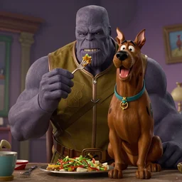 film still of thanos eating in scooby - doo ( 1 9 6 9 )