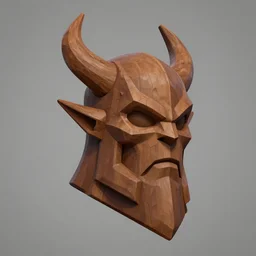 brown wooden festeroot warlock head, stylized stl, 3 d render, activision blizzard style, hearthstone style, darksiders art style, greg rutkowski style