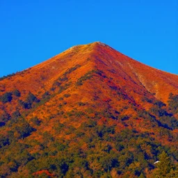a lonely mountain, colorful and saturated, digtal art