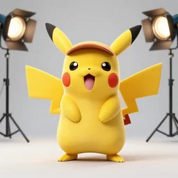model cute detective pikachu sneezing at a model photoshoot studio lighting by annie leibovitz