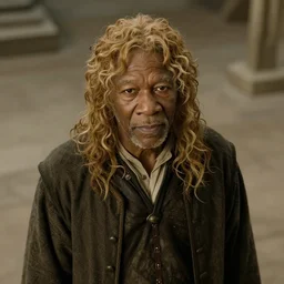 morgan freeman starring as gimli in lord of the rings, cnn news footage taken from above.