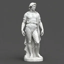 Walter white marble statue, 3d model